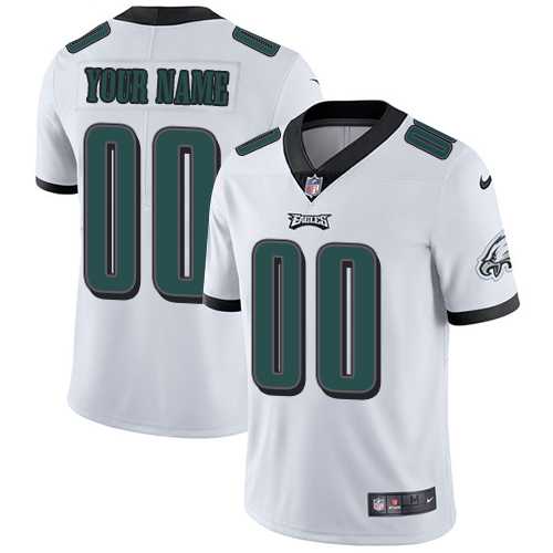 Customized Men & Women & Youth Nike Eagles White Vapor Untouchable Player Limited Jersey